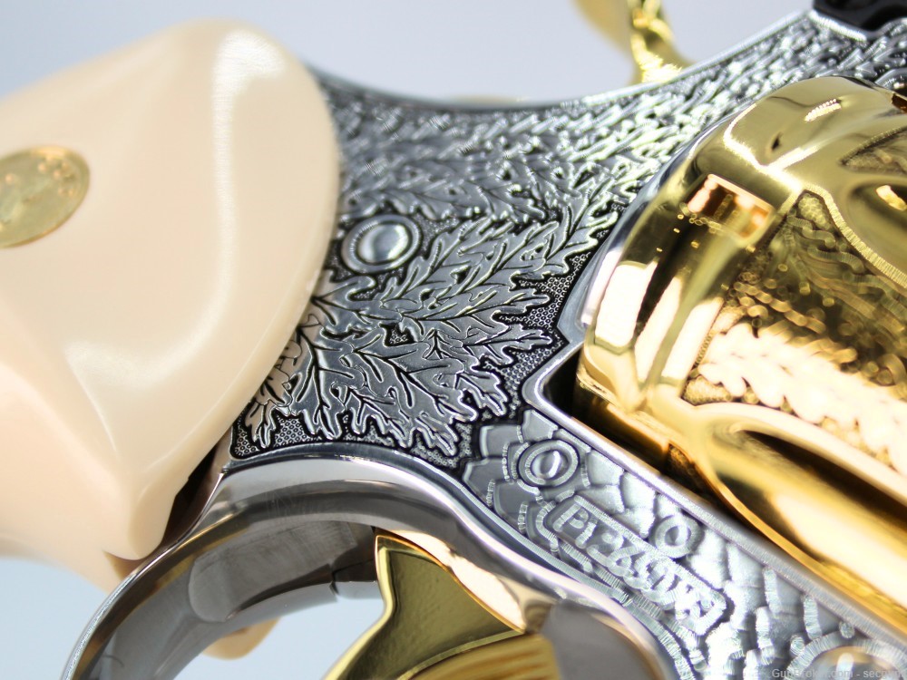 Colt Python 4" Engraved High Polished & 24K Gold Plated *ONE OF A KIND*-img-5
