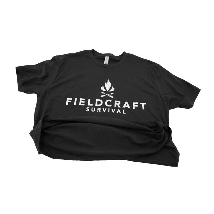 FIELDCRAFT SURVIVAL Logo T-Shirt, Black, Size: L (FCS-10216)-img-7
