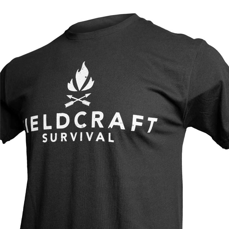 FIELDCRAFT SURVIVAL Logo T-Shirt, Black, Size: L (FCS-10216)-img-4