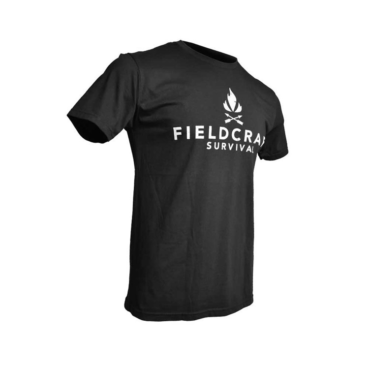 FIELDCRAFT SURVIVAL Logo T-Shirt, Black, Size: L (FCS-10216)-img-2