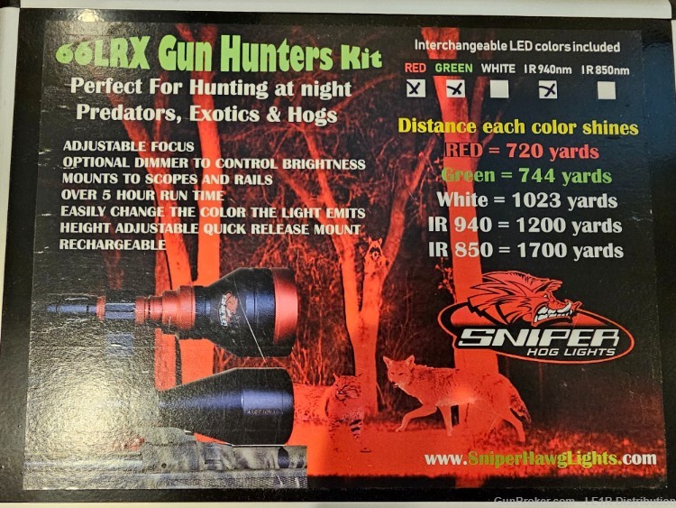 Sniper Hog Lights 66LRX Gun Hunters Package With 3 colors-img-2
