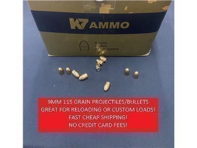 9mm 115 Grain FMJ Bullets/Projectiles