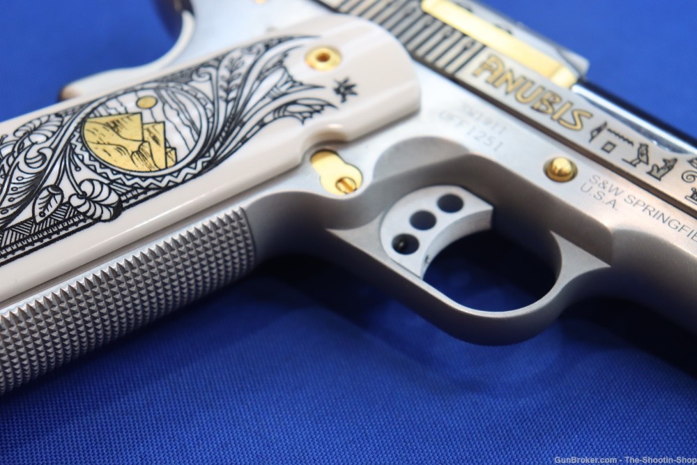 SMITH & WESSON Model 1911 Pistol ANUBIS GODS OF EGYPT GOLD ENGRAVED 45ACP-img-16