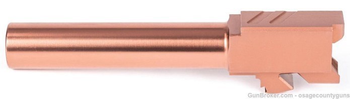 Zev Technologies Pro Match Barrel for Glock 19 Gen 1-5 - Bronze-img-1