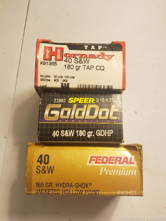 60 rds 3 boxes federal hydra shok personal defense .40 s+w ammo ammunition-img-0