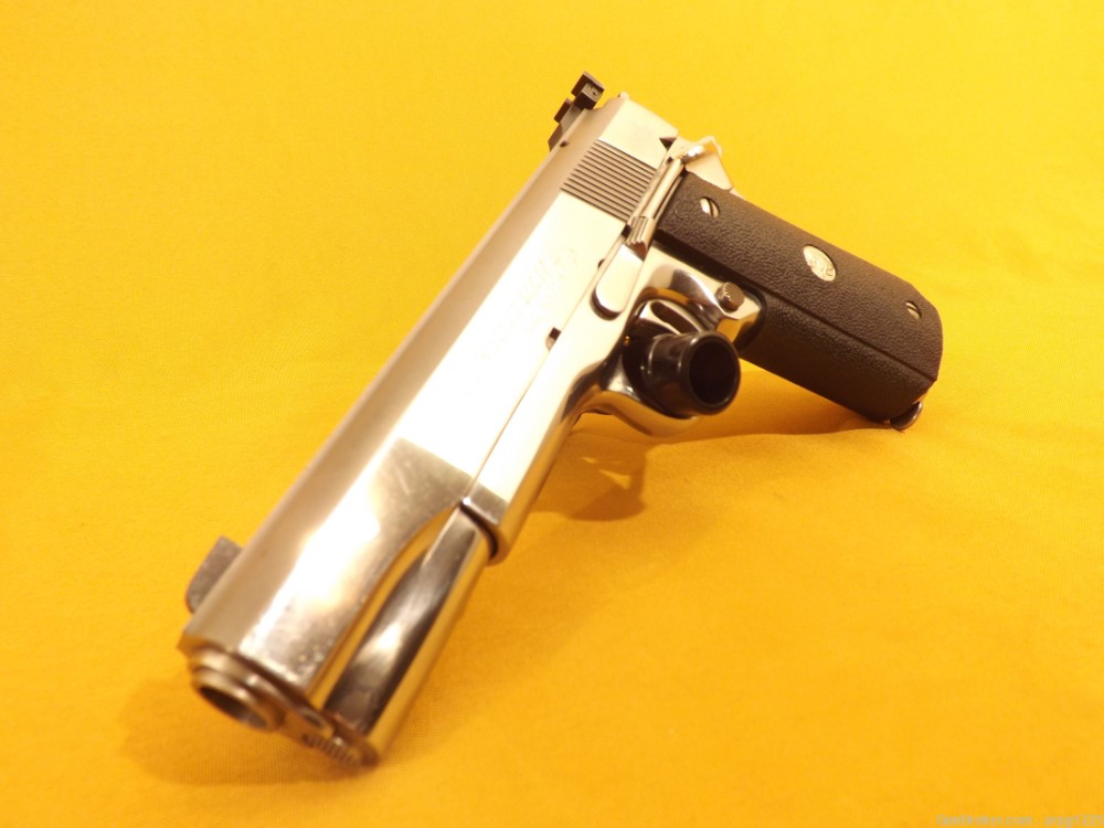 COLT GOLD CUP NATIONAL MATCH ENHANCED STAINLESS SERIES 80 .45ACP MFG 1991-img-2