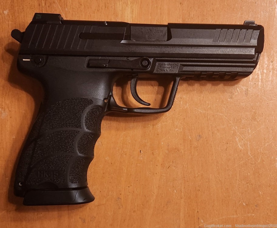 Police Trade HK45 .45 V1 w/ Night Sights, 3 mags, and original case-img-1