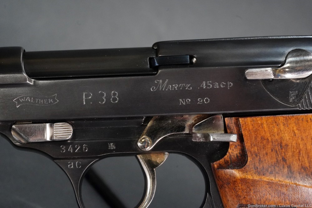 John Martz Walther P38 .45 ACP Prototype With Extra Slide Assembly-img-4