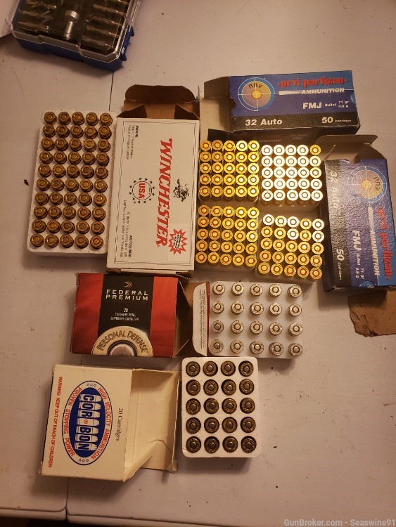 190 rounds 32 ACP ammo ammunition personal defense range hydra shok ppu win-img-0