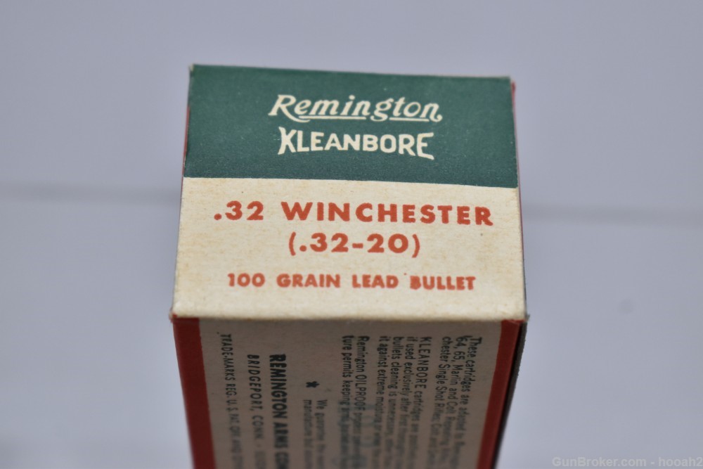 NOS Vintage Box 50 Rds Remington Kleanbore 32 Winchester 32-20 100 G Lead-img-5