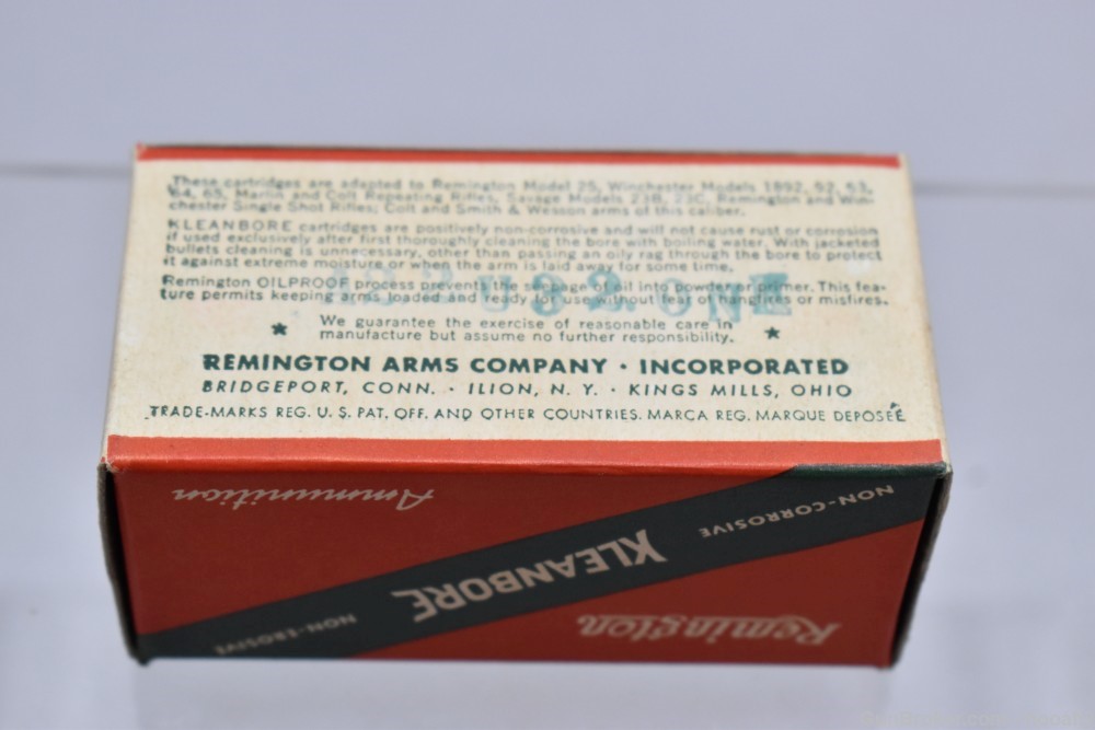 NOS Vintage Box 50 Rds Remington Kleanbore 32 Winchester 32-20 100 G Lead-img-2