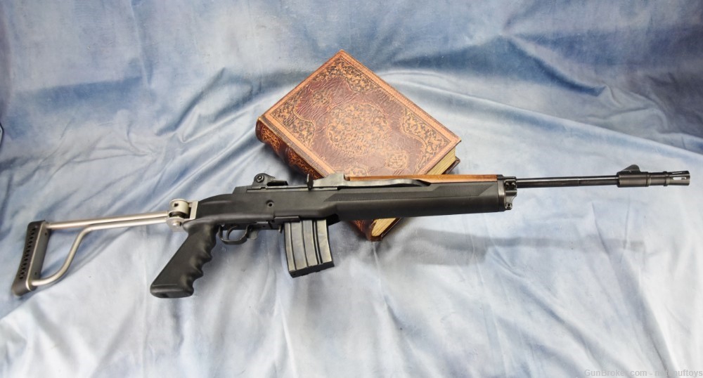 Ruger Mini 14 Rifle .223 18" barrel made 1978 Side Folding stock A Team-img-2
