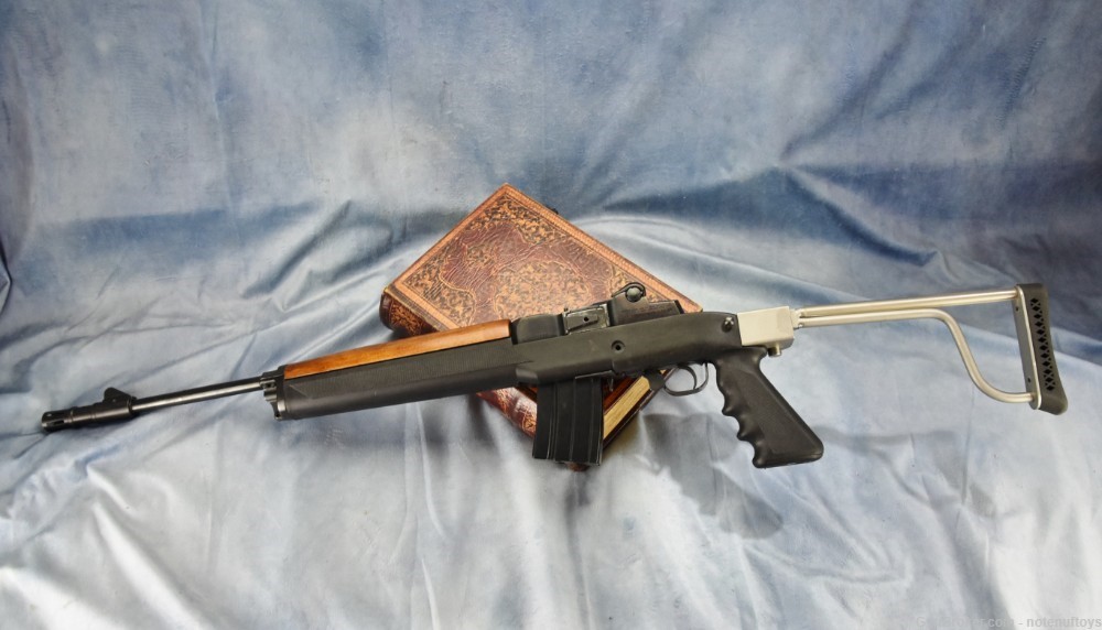 Ruger Mini 14 Rifle .223 18" barrel made 1978 Side Folding stock A Team-img-3