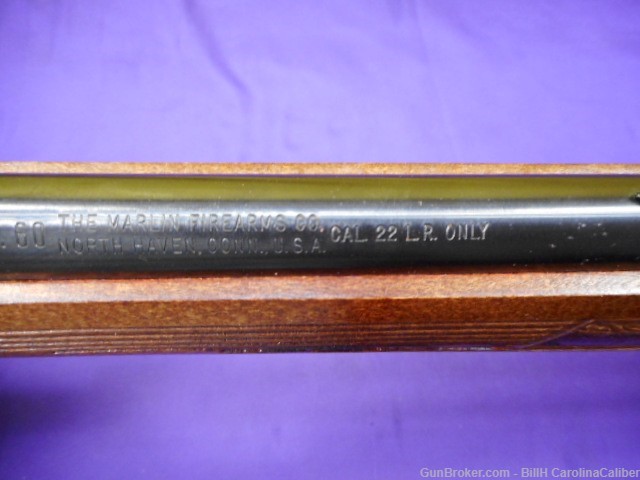 GLENFIELD (by MARLIN) model 60 .22 long rifle 22" JM MARKED BARREL "NICE"-img-16