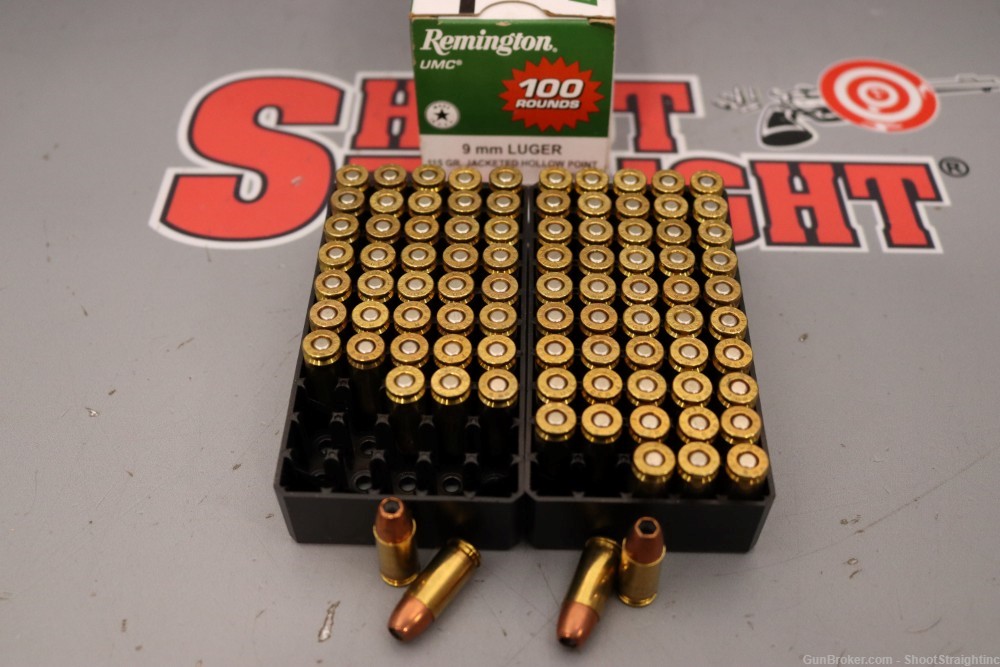 Lot O' 190rds Miscellaneous 9mm Ammo - Federal FMJ & Remington JHP --img-3