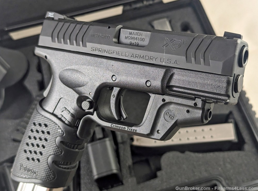 Springfield Armory XDM 9mm 3.8" (7) 19rd Mags Crimson Traser Laser NS XD M-img-4
