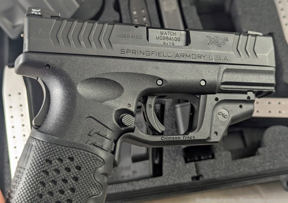 Springfield Armory XDM 9mm 3.8" (7) 19rd Mags Crimson Traser Laser NS XD M-img-5