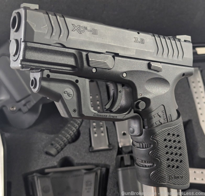 Springfield Armory XDM 9mm 3.8" (7) 19rd Mags Crimson Traser Laser NS XD M-img-3