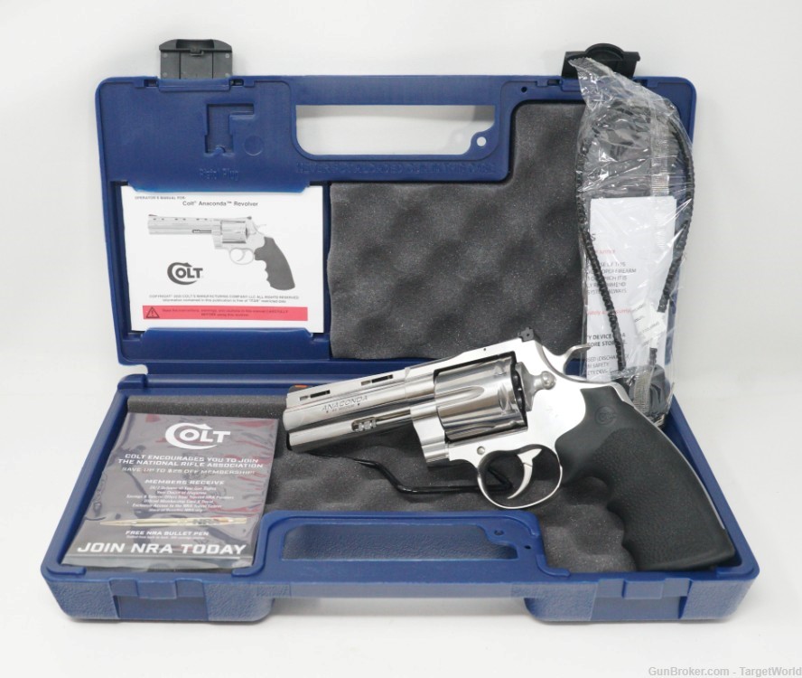 COLT ANACONDA .44 MAGNUM 4.25" SEMI BRIGHT STAINLESS (COANACONDASP4RTS)-img-34