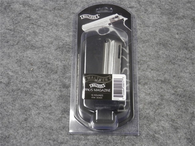 WALTHER PPK S FACTORY 10rd MAGAZINE 22LR 503600 STAINLESS (NIB)-img-1