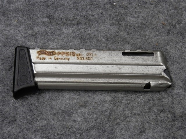 WALTHER PPK S FACTORY 10rd MAGAZINE 22LR 503600 STAINLESS (NIB)-img-3