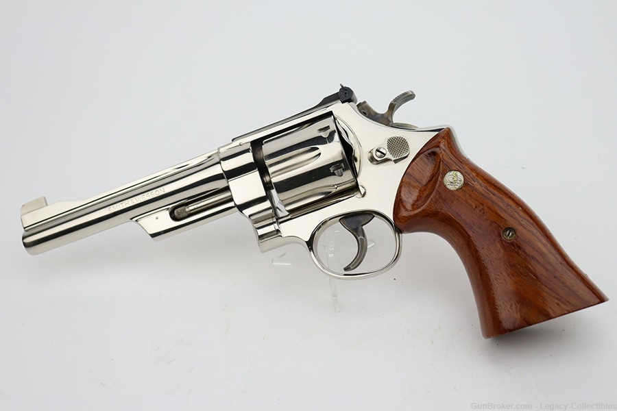 Nickeled Smith & Wesson Model 27-2 Revolver - .357 Magnum-img-0