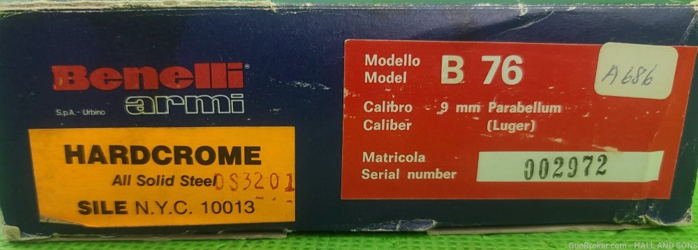 RARE BENELLI * B-76 * 9mm BORN 1980 IN ORIGINAL BOX B76 MADE IN ITALY-img-38