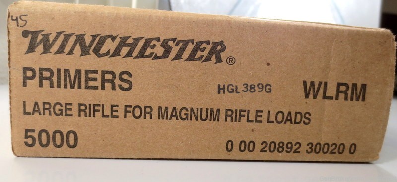 Winchester Large Rifle Magnum Primers. UN-opened case of 5000-img-0