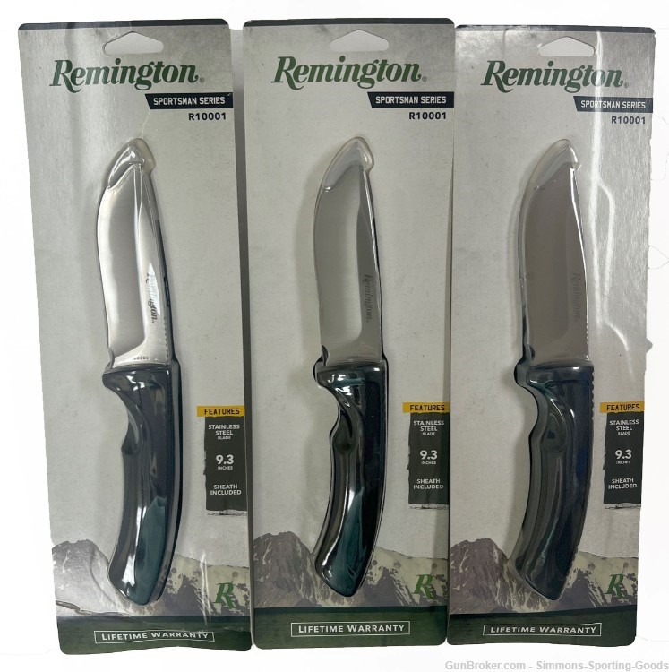 Remington Sportsman (R10001) 4.3" Blade Fixed Drop Point Blade - Qty. 3-img-0