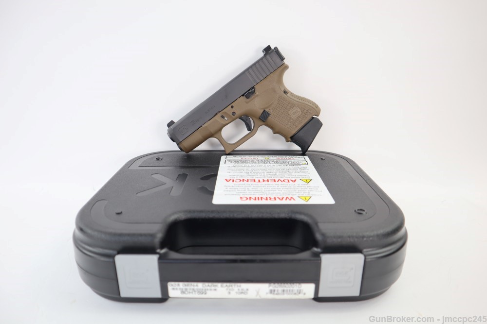 Very Nice Glock 26 Gen 4 FDE 9mm Pistol W/ Box W/ Night Sights 3.43" Barrel-img-0