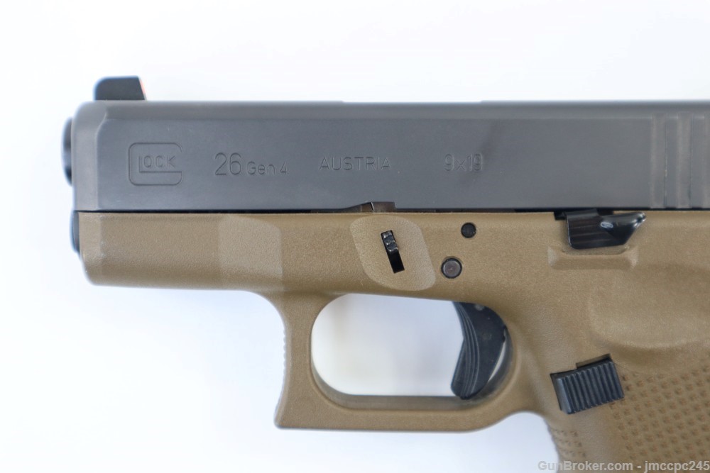 Very Nice Glock 26 Gen 4 FDE 9mm Pistol W/ Box W/ Night Sights 3.43" Barrel-img-9