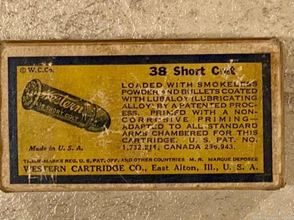 38 Short Colt Western Cartridge Vintage Collector-img-5