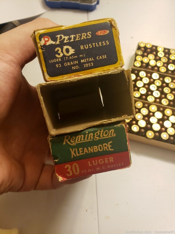 150 rounds 30 Luger 7.65mm vintage ammo ammunition Winchester remington-img-6