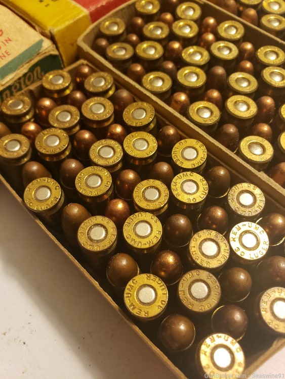150 rounds 30 Luger 7.65mm vintage ammo ammunition Winchester remington-img-1
