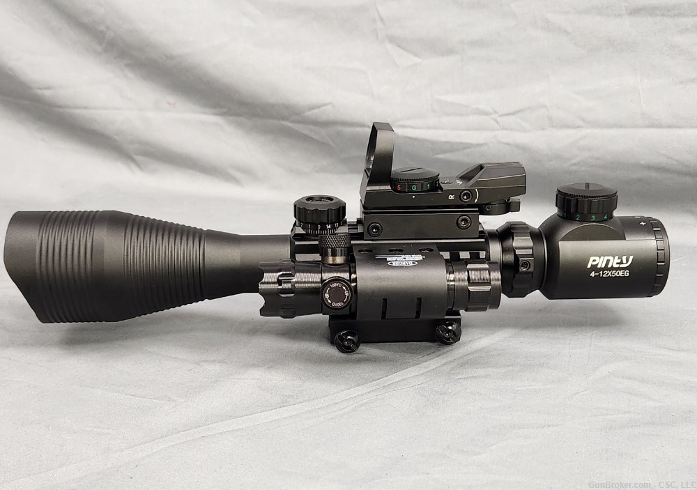 Pinty 4-12x50mm EG rifle scope with green laser and red dot-img-0