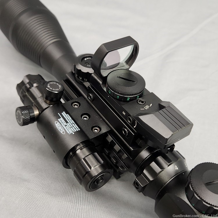 Pinty 4-12x50mm EG rifle scope with green laser and red dot-img-2