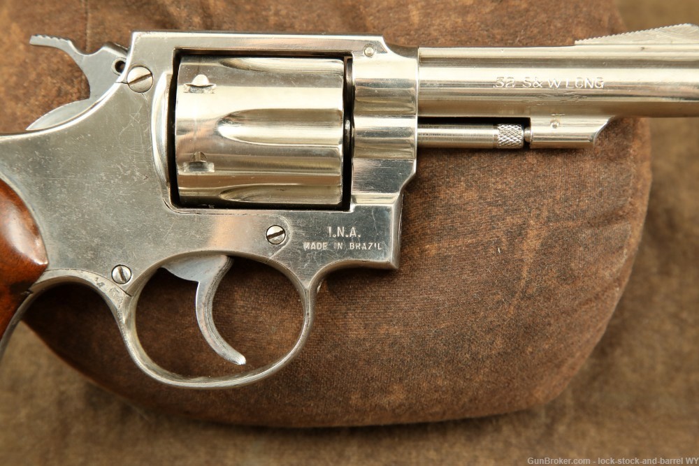 Vintage Brazilian Ina Tiger .32 S&W DA/SA Nickel Revolver C&R -img-17