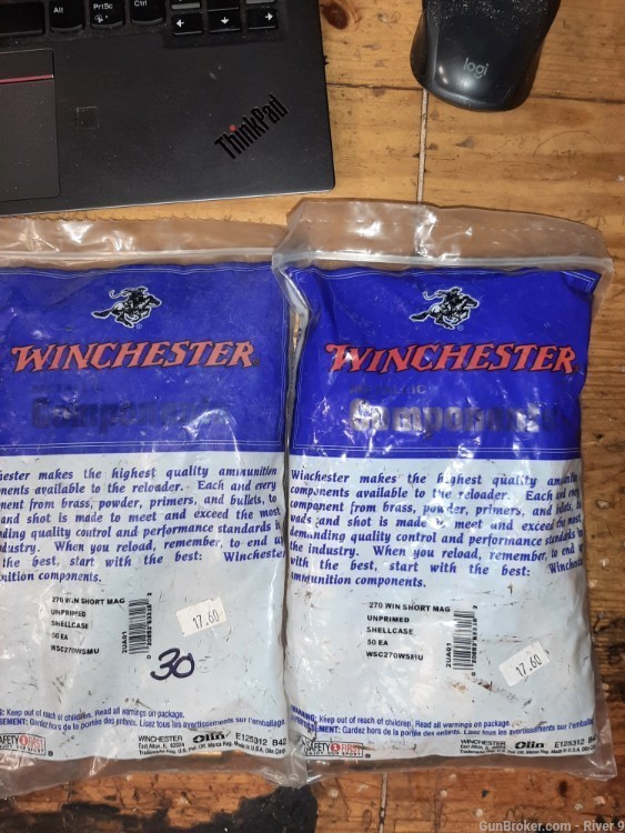 270 WSM new Winchester brass 80 count-img-0