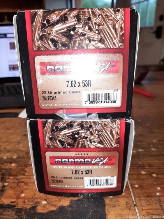 7.62x53r new Norma Brass 50 count-img-0