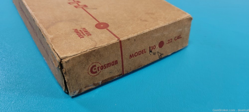 Crosman Model 130 Air Pistol Gun Pellet .22 + Provenance #926 + Box-img-12