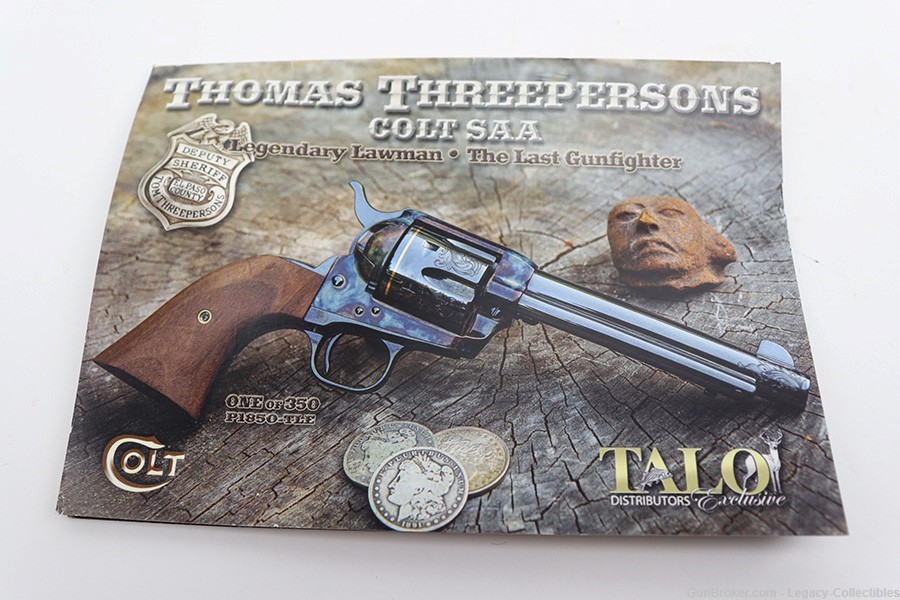 Rare, NIB Colt Single Action Army Revolver - Tom Threepersons LE .45-img-18