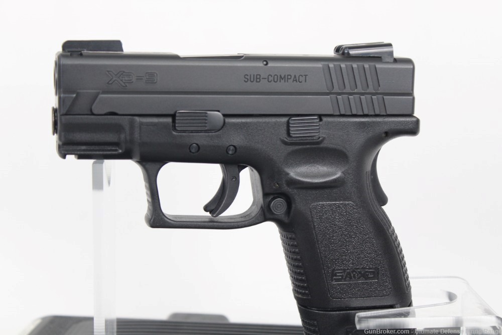 Excellent Springfield XD Sub-Compact 9mm Truglo Fiber Optic Sights 2 Mags-img-3
