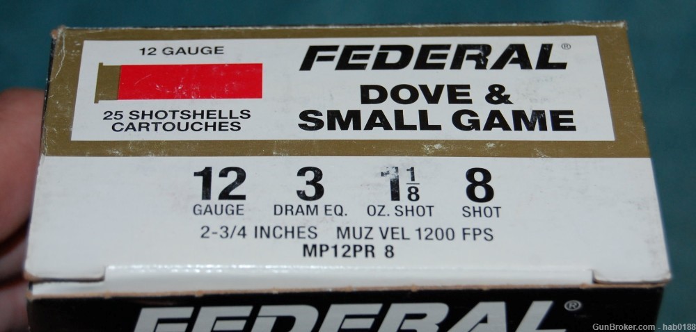 4 Full Boxes of Federal Dove & Small Game 12 Gauge Shotgun Shells 2 3/4" #8-img-1