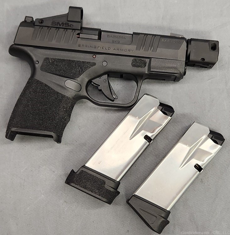 Springfield Hellcat RDP 9mm pistol w/ comp, SMSc red dot, original box-img-19