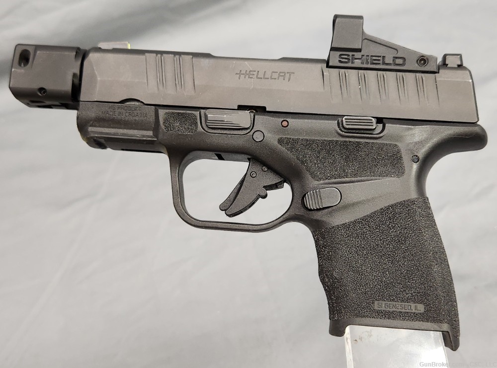 Springfield Hellcat RDP 9mm pistol w/ comp, SMSc red dot, original box-img-12