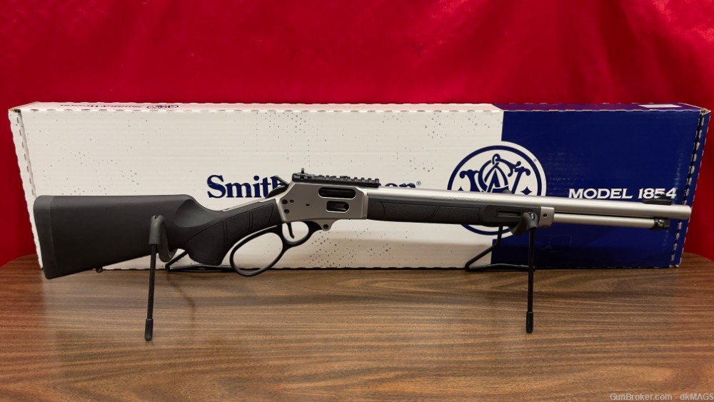 S&W Smith & Wesson Model 1854 .44 mag 9RD 19" Stainless Lever-Action Rifle-img-0