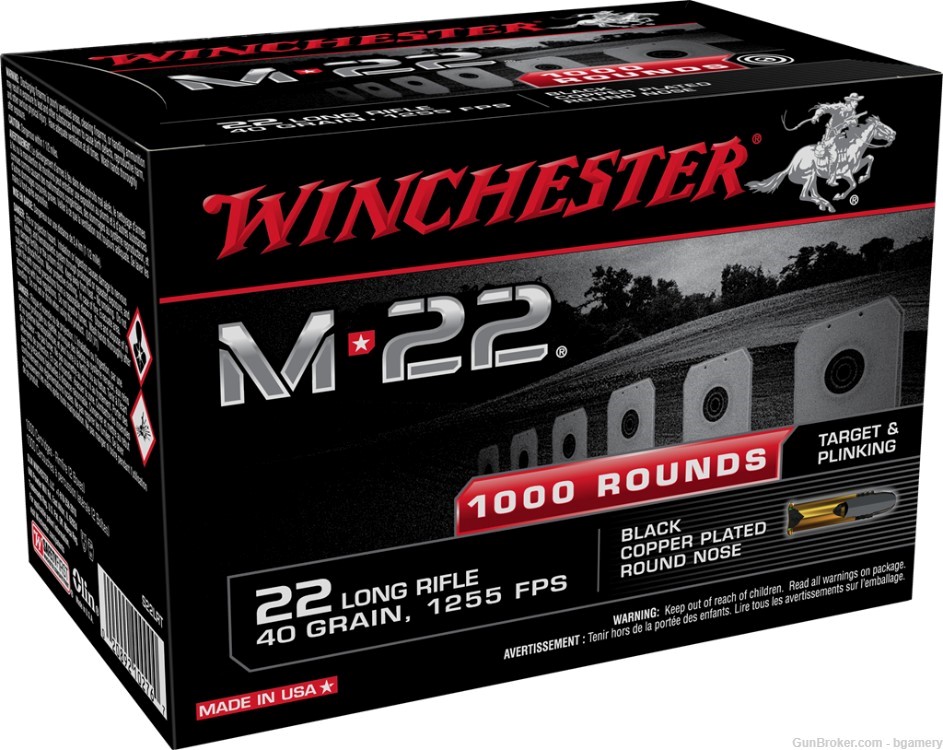 5000 Rounds .22LR - Winchester m22 22LR 40gr-img-0