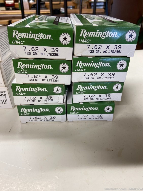 7.62x39 Ammunition 340 rds Remington Wolf Red Army-img-1