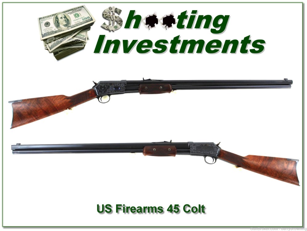 US Firearms Custom Engraved Colt Lightning 45 LC as new!-img-0