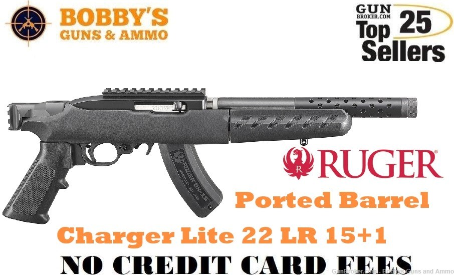 Ruger 4935 22 Charger Lite LR 15+1 10" w-Picatinny Rail Receiver-img-0